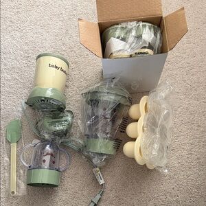 Baby Bullet Green and Cream Food Processor Set